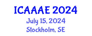 International Conference on Aeronautical and Aerospace Engineering (ICAAAE) July 15, 2024 - Stockholm, Sweden