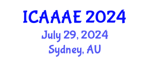 International Conference on Aeronautical and Aerospace Engineering (ICAAAE) July 29, 2024 - Sydney, Australia
