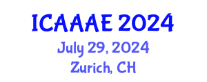 International Conference on Aeronautical and Aerospace Engineering (ICAAAE) July 29, 2024 - Zurich, Switzerland
