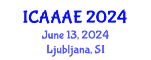 International Conference on Aeronautical and Aerospace Engineering (ICAAAE) June 13, 2024 - Ljubljana, Slovenia