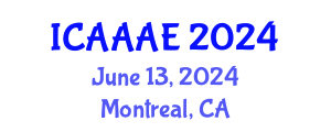 International Conference on Aeronautical and Aerospace Engineering (ICAAAE) June 13, 2024 - Montreal, Canada