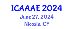 International Conference on Aeronautical and Aerospace Engineering (ICAAAE) June 27, 2024 - Nicosia, Cyprus