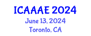 International Conference on Aeronautical and Aerospace Engineering (ICAAAE) June 13, 2024 - Toronto, Canada