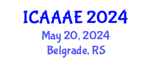 International Conference on Aeronautical and Aerospace Engineering (ICAAAE) May 20, 2024 - Belgrade, Serbia