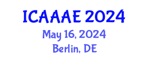International Conference on Aeronautical and Aerospace Engineering (ICAAAE) May 16, 2024 - Berlin, Germany