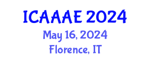 International Conference on Aeronautical and Aerospace Engineering (ICAAAE) May 16, 2024 - Florence, Italy