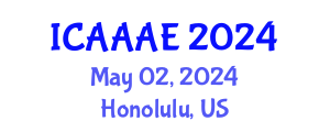 International Conference on Aeronautical and Aerospace Engineering (ICAAAE) May 02, 2024 - Honolulu, United States