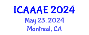 International Conference on Aeronautical and Aerospace Engineering (ICAAAE) May 23, 2024 - Montreal, Canada