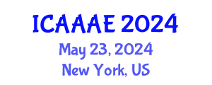 International Conference on Aeronautical and Aerospace Engineering (ICAAAE) May 23, 2024 - New York, United States