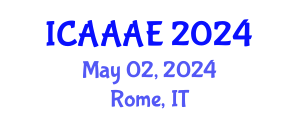 International Conference on Aeronautical and Aerospace Engineering (ICAAAE) May 02, 2024 - Rome, Italy