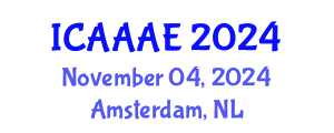 International Conference on Aeronautical and Aerospace Engineering (ICAAAE) November 04, 2024 - Amsterdam, Netherlands