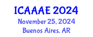 International Conference on Aeronautical and Aerospace Engineering (ICAAAE) November 25, 2024 - Buenos Aires, Argentina