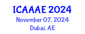 International Conference on Aeronautical and Aerospace Engineering (ICAAAE) November 07, 2024 - Dubai, United Arab Emirates