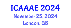 International Conference on Aeronautical and Aerospace Engineering (ICAAAE) November 25, 2024 - London, United Kingdom