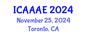 International Conference on Aeronautical and Aerospace Engineering (ICAAAE) November 25, 2024 - Toronto, Canada