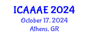 International Conference on Aeronautical and Aerospace Engineering (ICAAAE) October 17, 2024 - Athens, Greece