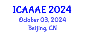 International Conference on Aeronautical and Aerospace Engineering (ICAAAE) October 03, 2024 - Beijing, China