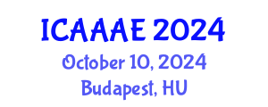 International Conference on Aeronautical and Aerospace Engineering (ICAAAE) October 10, 2024 - Budapest, Hungary