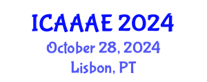 International Conference on Aeronautical and Aerospace Engineering (ICAAAE) October 28, 2024 - Lisbon, Portugal