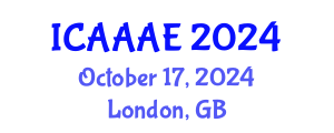 International Conference on Aeronautical and Aerospace Engineering (ICAAAE) October 17, 2024 - London, United Kingdom