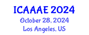 International Conference on Aeronautical and Aerospace Engineering (ICAAAE) October 28, 2024 - Los Angeles, United States