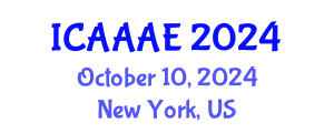 International Conference on Aeronautical and Aerospace Engineering (ICAAAE) October 10, 2024 - New York, United States