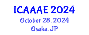 International Conference on Aeronautical and Aerospace Engineering (ICAAAE) October 28, 2024 - Osaka, Japan