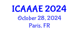 International Conference on Aeronautical and Aerospace Engineering (ICAAAE) October 28, 2024 - Paris, France
