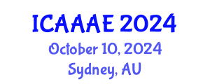 International Conference on Aeronautical and Aerospace Engineering (ICAAAE) October 10, 2024 - Sydney, Australia