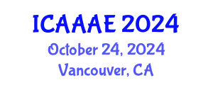International Conference on Aeronautical and Aerospace Engineering (ICAAAE) October 24, 2024 - Vancouver, Canada