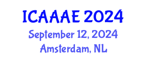 International Conference on Aeronautical and Aerospace Engineering (ICAAAE) September 12, 2024 - Amsterdam, Netherlands
