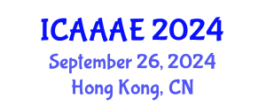 International Conference on Aeronautical and Aerospace Engineering (ICAAAE) September 26, 2024 - Hong Kong, China