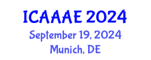 International Conference on Aeronautical and Aerospace Engineering (ICAAAE) September 19, 2024 - Munich, Germany