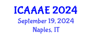 International Conference on Aeronautical and Aerospace Engineering (ICAAAE) September 19, 2024 - Naples, Italy