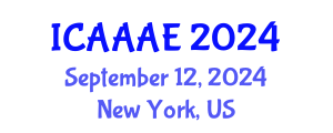 International Conference on Aeronautical and Aerospace Engineering (ICAAAE) September 12, 2024 - New York, United States