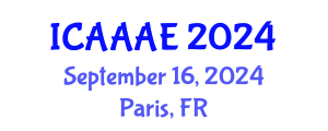 International Conference on Aeronautical and Aerospace Engineering (ICAAAE) September 16, 2024 - Paris, France