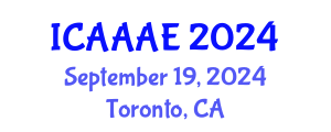 International Conference on Aeronautical and Aerospace Engineering (ICAAAE) September 19, 2024 - Toronto, Canada