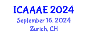 International Conference on Aeronautical and Aerospace Engineering (ICAAAE) September 16, 2024 - Zurich, Switzerland