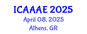 International Conference on Aeronautical and Aerospace Engineering (ICAAAE) April 08, 2025 - Athens, Greece