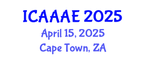 International Conference on Aeronautical and Aerospace Engineering (ICAAAE) April 15, 2025 - Cape Town, South Africa