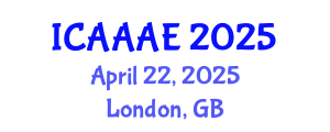 International Conference on Aeronautical and Aerospace Engineering (ICAAAE) April 22, 2025 - London, United Kingdom
