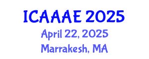 International Conference on Aeronautical and Aerospace Engineering (ICAAAE) April 22, 2025 - Marrakesh, Morocco