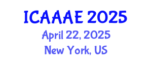 International Conference on Aeronautical and Aerospace Engineering (ICAAAE) April 22, 2025 - New York, United States