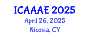 International Conference on Aeronautical and Aerospace Engineering (ICAAAE) April 26, 2025 - Nicosia, Cyprus