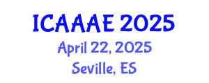 International Conference on Aeronautical and Aerospace Engineering (ICAAAE) April 22, 2025 - Seville, Spain