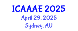 International Conference on Aeronautical and Aerospace Engineering (ICAAAE) April 29, 2025 - Sydney, Australia