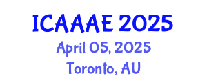 International Conference on Aeronautical and Aerospace Engineering (ICAAAE) April 05, 2025 - Toronto, Australia