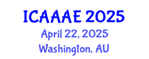 International Conference on Aeronautical and Aerospace Engineering (ICAAAE) April 22, 2025 - Washington, Australia
