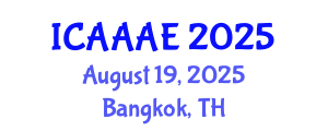 International Conference on Aeronautical and Aerospace Engineering (ICAAAE) August 19, 2025 - Bangkok, Thailand