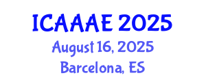 International Conference on Aeronautical and Aerospace Engineering (ICAAAE) August 16, 2025 - Barcelona, Spain